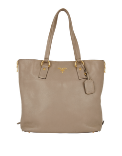 Daino Tote, Leather, Grey, MII, DB, 3*